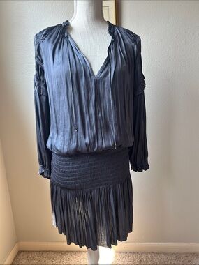 Ulla Johnson Kiko Dress in Midnight Grey Size 4